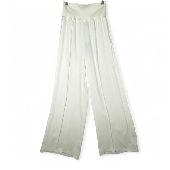 ATM Anthony Thomas Melillo Cotton Wide Leg Pants Trousers White Small - Picture 2 of 10